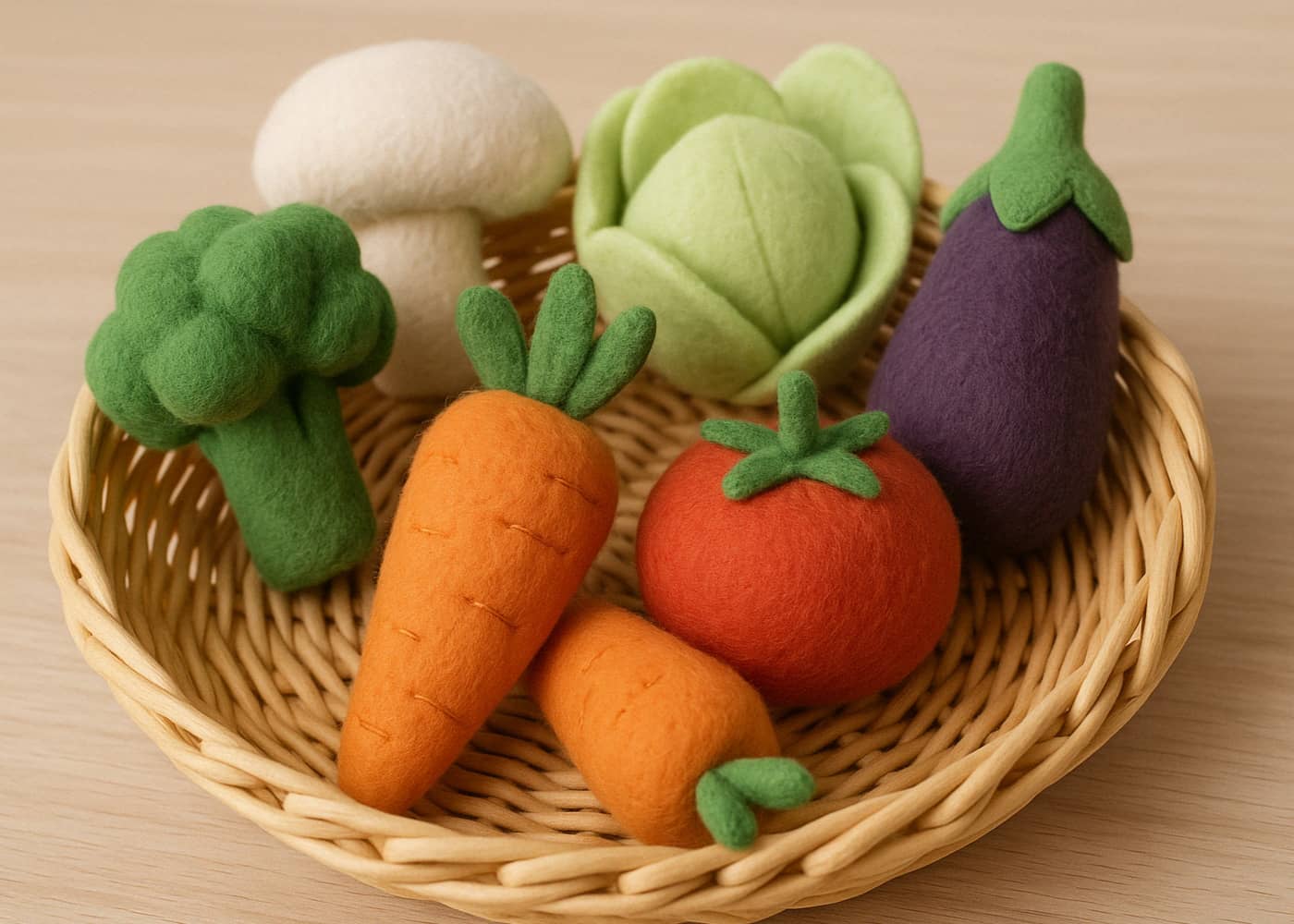 Dinette legume peluche
